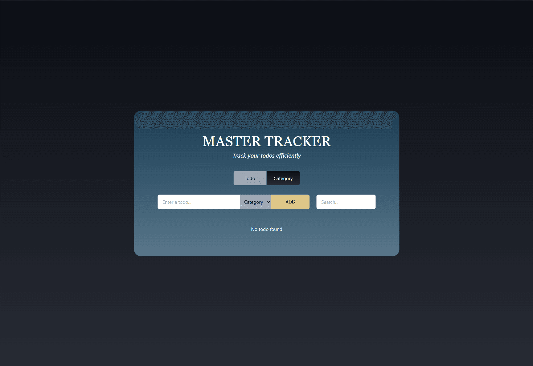 Master Tracker